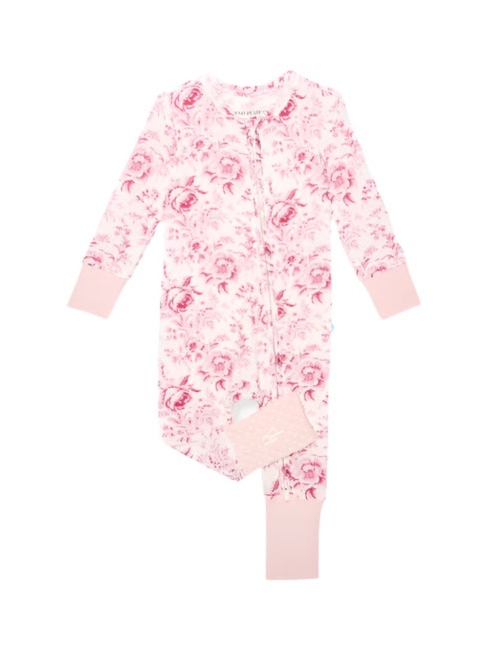Posh Peanut Pink Floral Footed One-Piece
